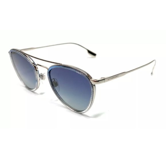 Burberry Women\'s Silver Blue Glitter Sunglasses!